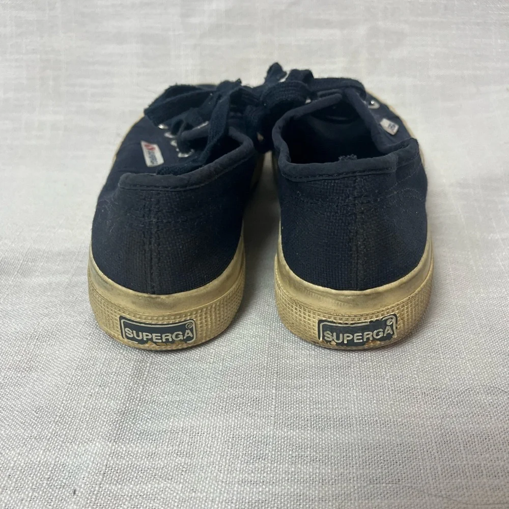Superga Navy Canvas Low-Top Sneakers Women’s 36 / US 6 - Picture 4 of 7